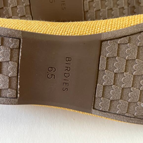 Birdies The Goldfinch Daffodil Raffia SZ 6.5 Pointed Toe Ballet Flat Yellow - Picture 6 of 8